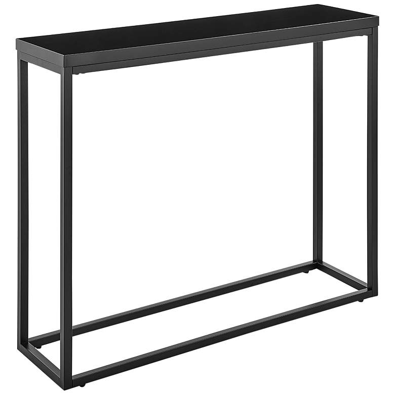 Image 6 Teresa 35 1/2 inch Wide Black Rectangular Console Table more views