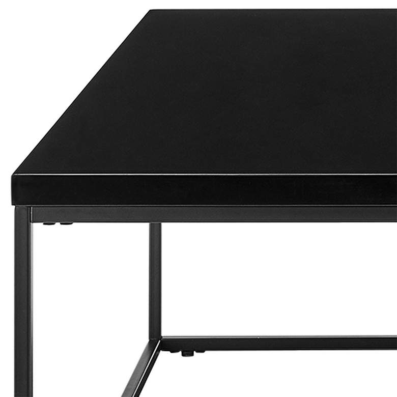 Image 2 Teresa 35 1/2" Wide Square Black Coffee Table more views