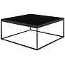 6_Teresa 35 1/2" Wide Square Black Coffee Table more views