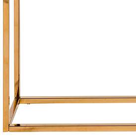Image3 of Teresa 35 1/2" Wide White and Brushed Gold Console Table more views