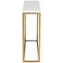 Teresa 35 1/2" Wide White and Brushed Gold Console Table