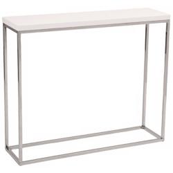 Teresa 36&quot; Wide Modern White Steel Console Table