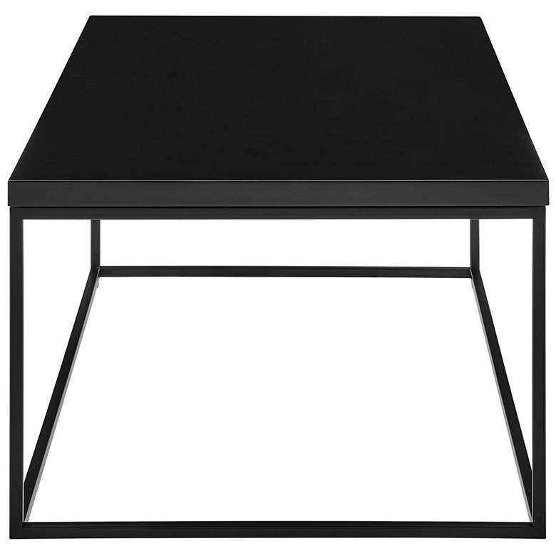 Image 7 Teresa 47 inchW Black Wood Steel Rectangular Coffee Table more views