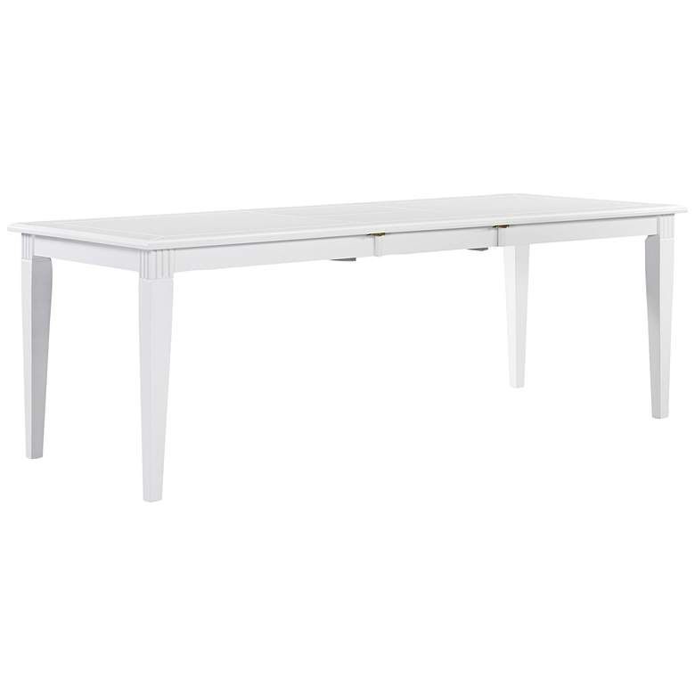 Image 1 Teresa 63" Wide White Butterfly Leaf Extendable Dining Table