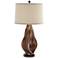 Teresa Copper Brown Modern Ceramic Table Lamp