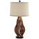 Teresa Copper Brown Modern Ceramic Table Lamp