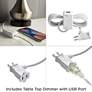 Teresa Teal Drip Modern Ceramic Table Lamp With USB Dimmer