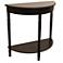 Terese 28 1/4" Wide Black Finish Half Round Console Table