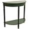 Terese 28 1/4" Wide Teal Green Half Round Console Table
