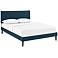 Terisa Azure Platform Bed with Squared Tapered Legs