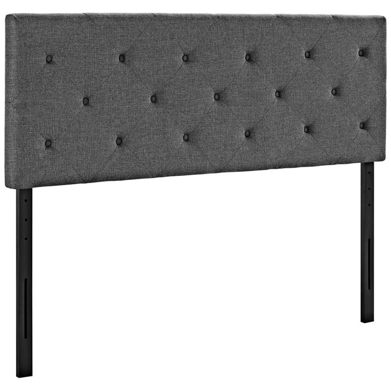 Image 1 Terisa Gray Fabric Upholstered Full Headboard