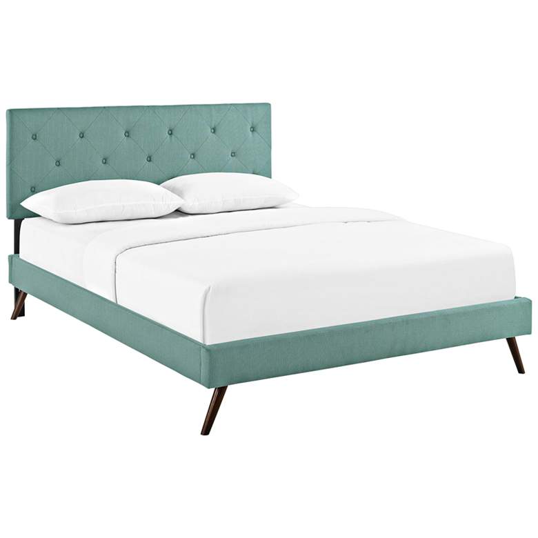 Image 1 Terisa Laguna Full Platform Bed with Round Splayed Legs