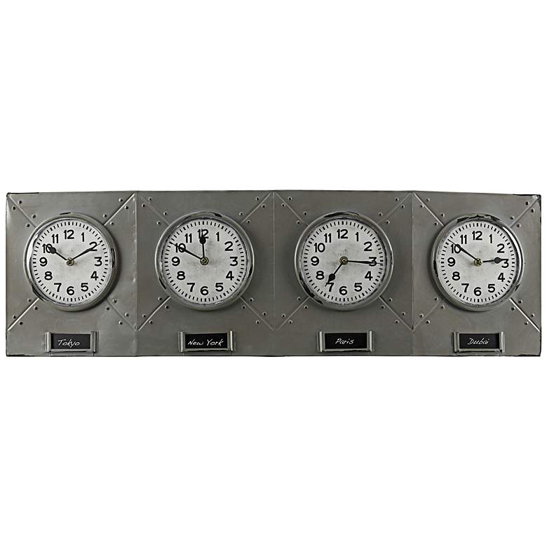 Image 1 Terminal 32 1/4" Wide Wall Clock by Cooper Classics