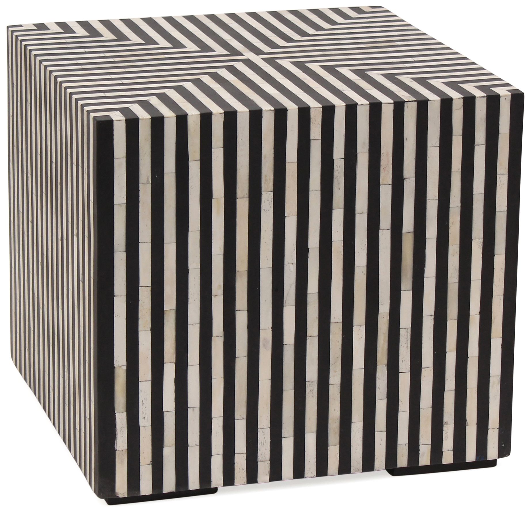 Image 2 Terning Side Table Black and White more views