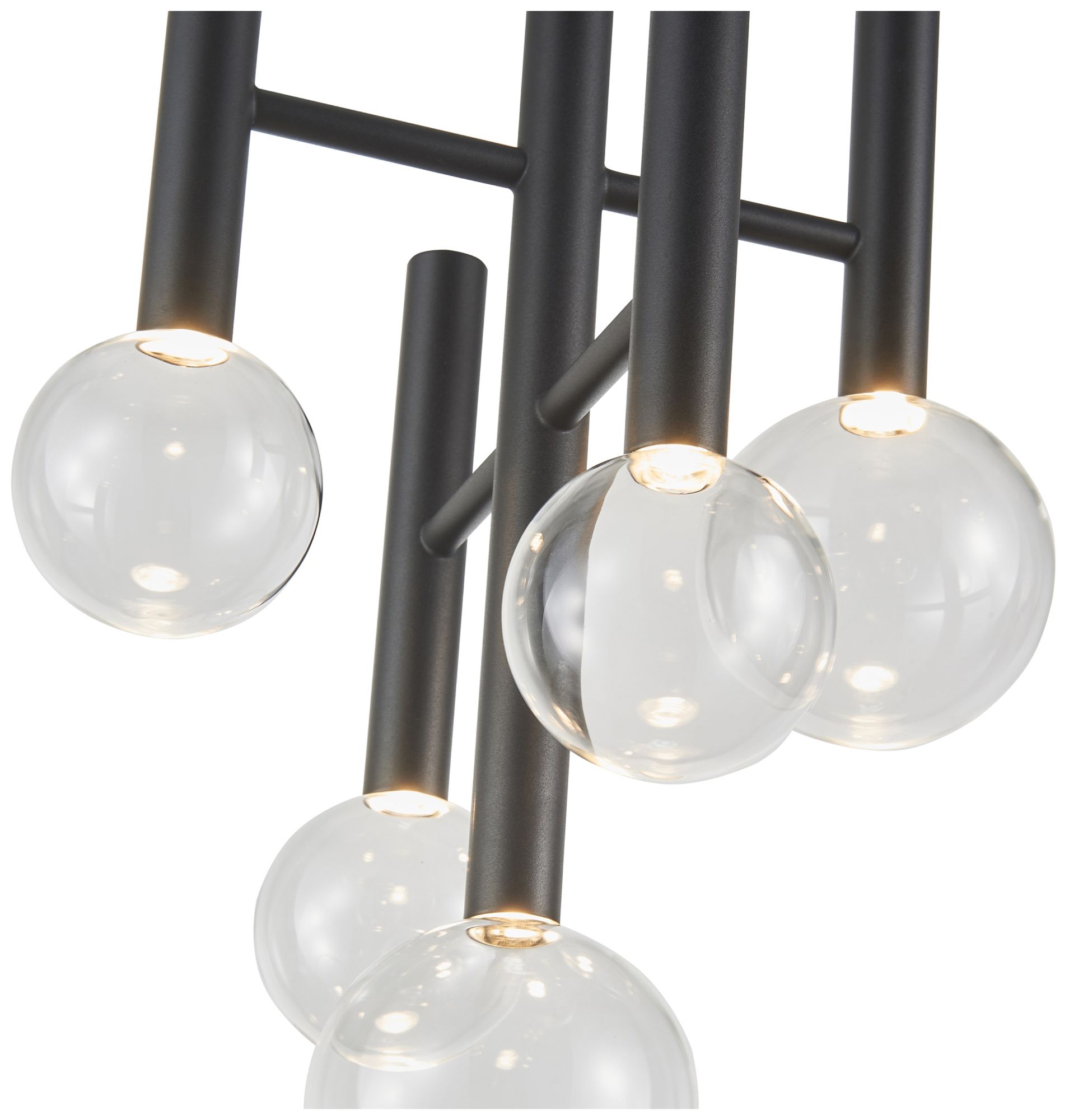 Image 4 Terra 12" Wide 5-Light Black LED Chandelier more views
