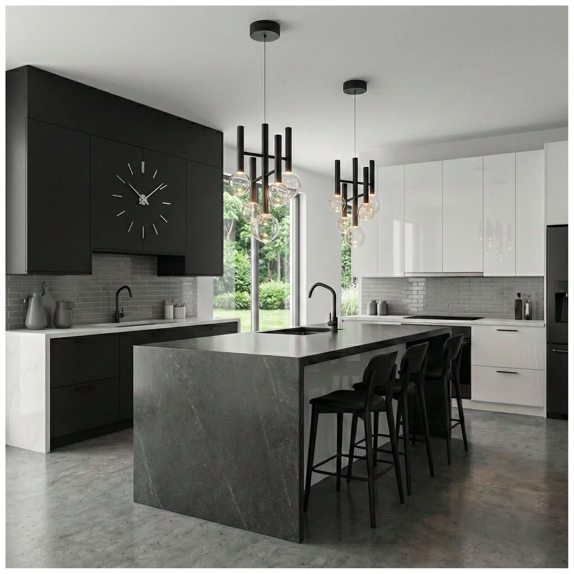 Image 6 Terra 12" Wide 5-Light Black LED Chandelier more views
