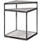 Terra 16 3/4"W Gunmetal Terrazzo Stone 2-Tier Accent Table