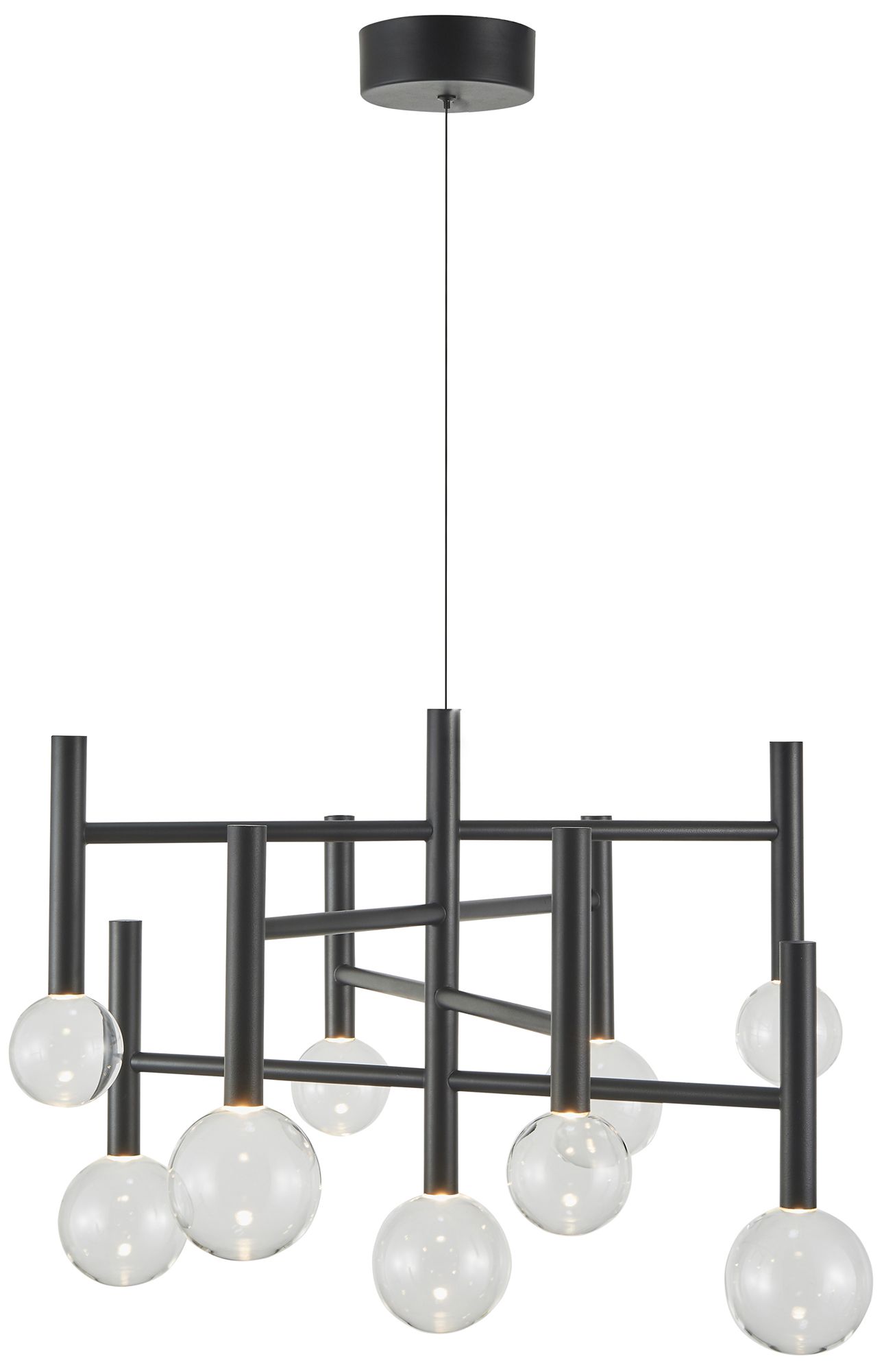 Image 5 Terra 25.5" Wide 9-Light Black LED Chandelier more views