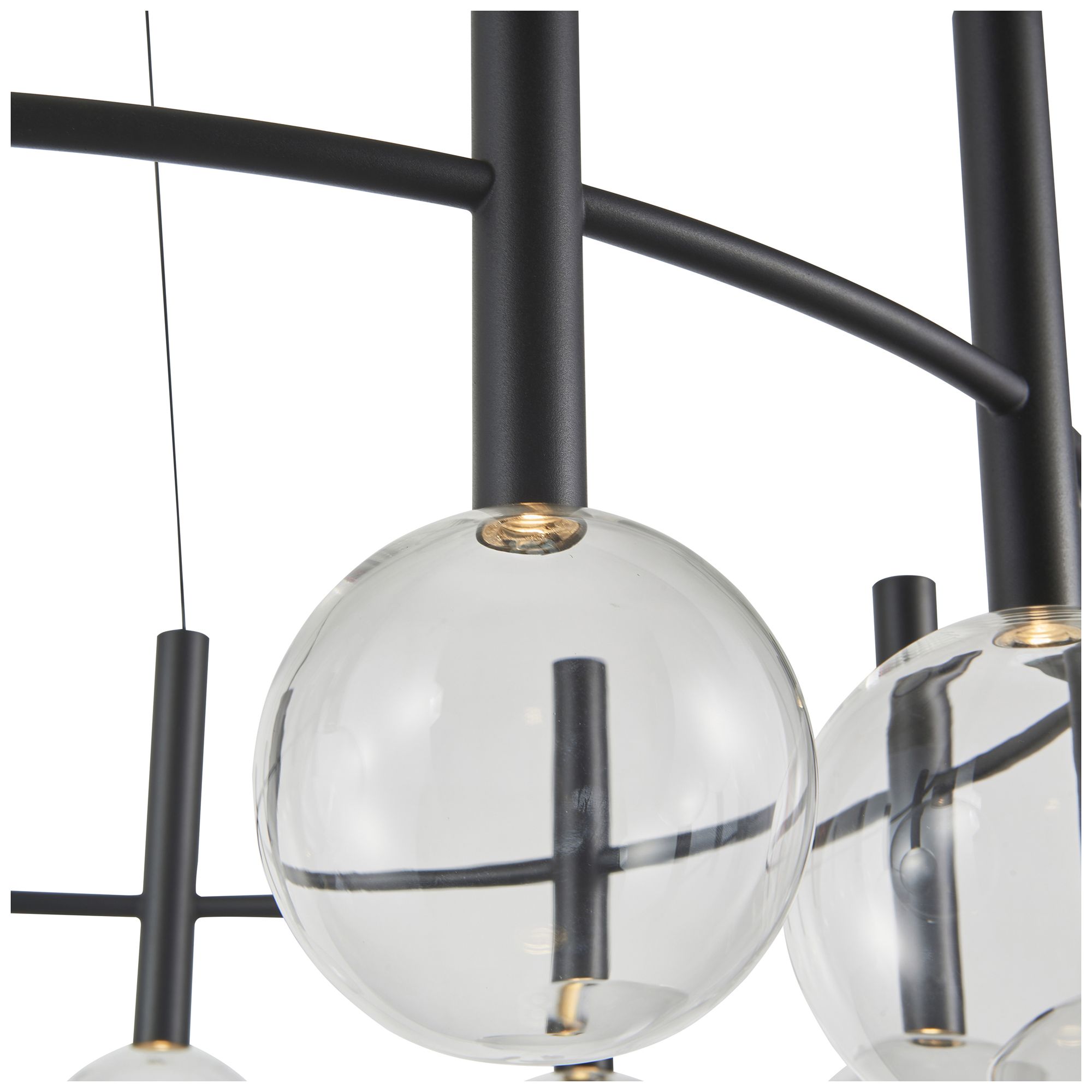 Image 4 Terra 33" Wide 12-Light Black LED Chandelier more views