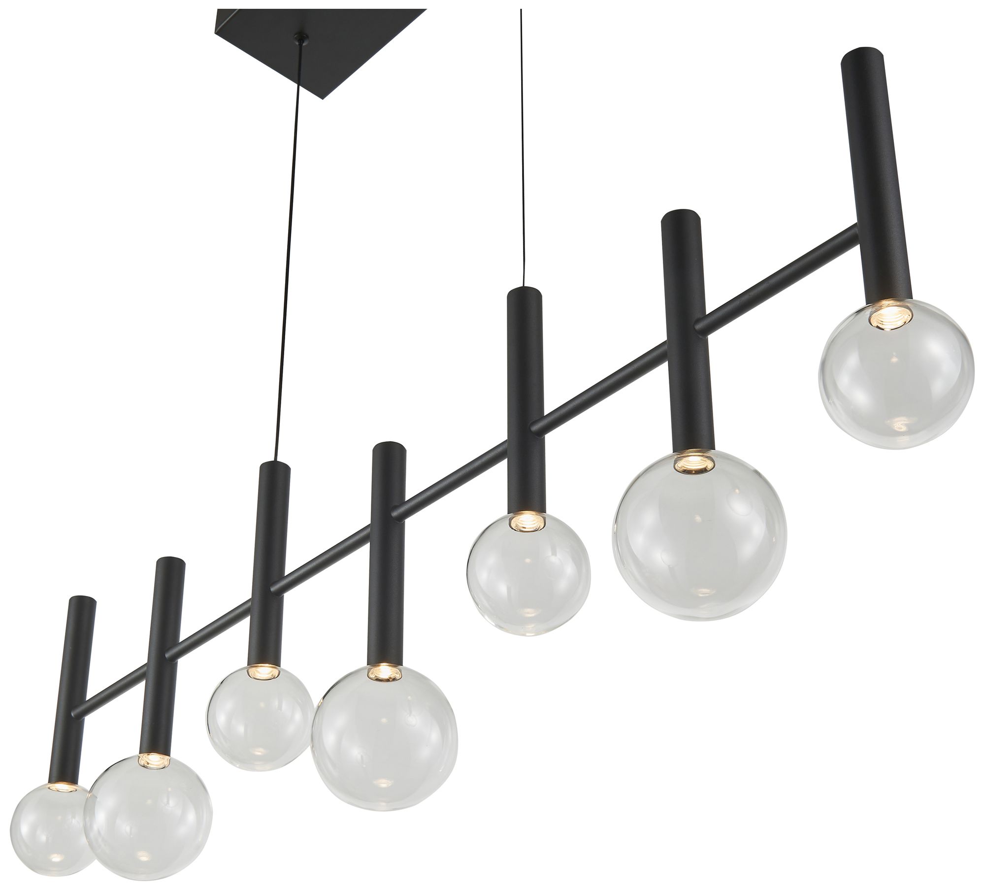 Image 4 Terra 38.5" Wide 7-Light Black Pendant more views