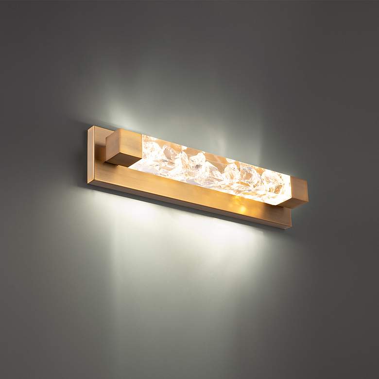 Image 1 Terra 4.5"H x 20"W 1-Light Linear Bath Bar in Aged Brass