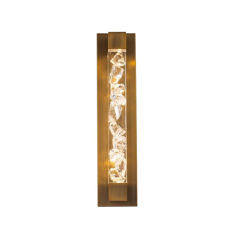 Image 3 Terra 4.5"H x 20"W 1-Light Linear Bath Bar in Aged Brass more views