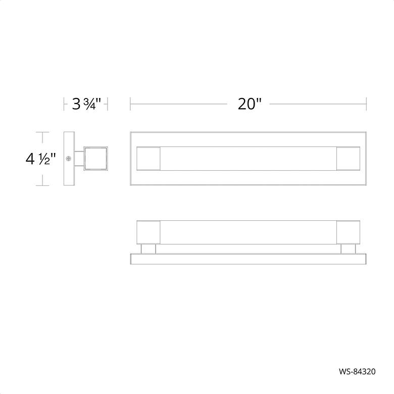 Image 4 Terra 4.5"H x 20"W 1-Light Linear Bath Bar in Aged Brass more views