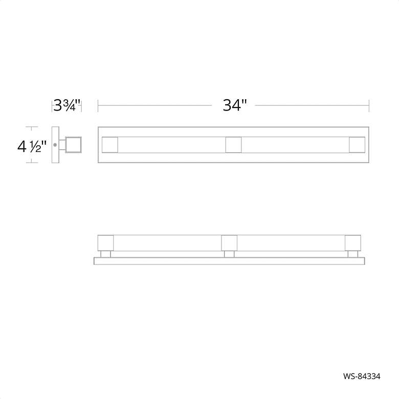 Image 4 Terra 4.5"H x 34"W 2-Light Linear Bath Bar in Aged Brass more views