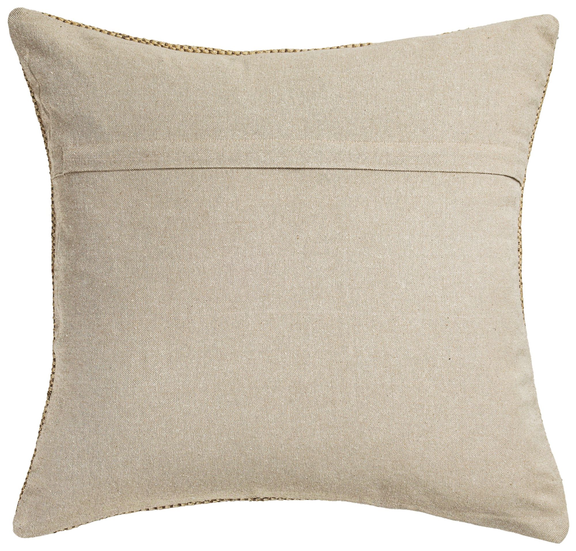 Image 3 Terra "Clay" 20 inch Square Wool and Jute Kilim Pillow more views