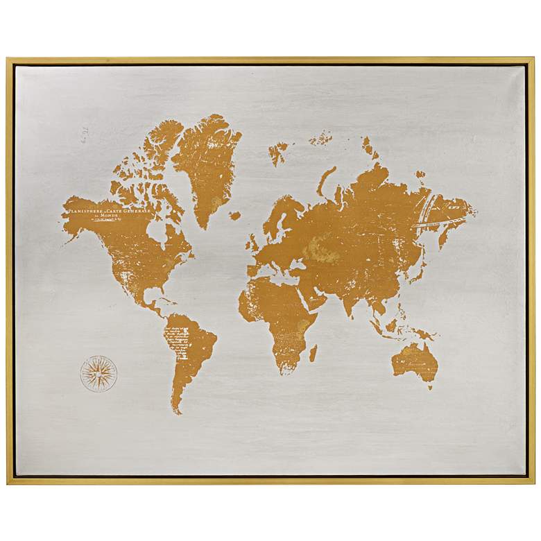 Image 1 Terra Mundo 53 inch Wide Gold Framed Canvas Wall Art
