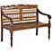 Terrace Carved Solid Pine Wood Bench