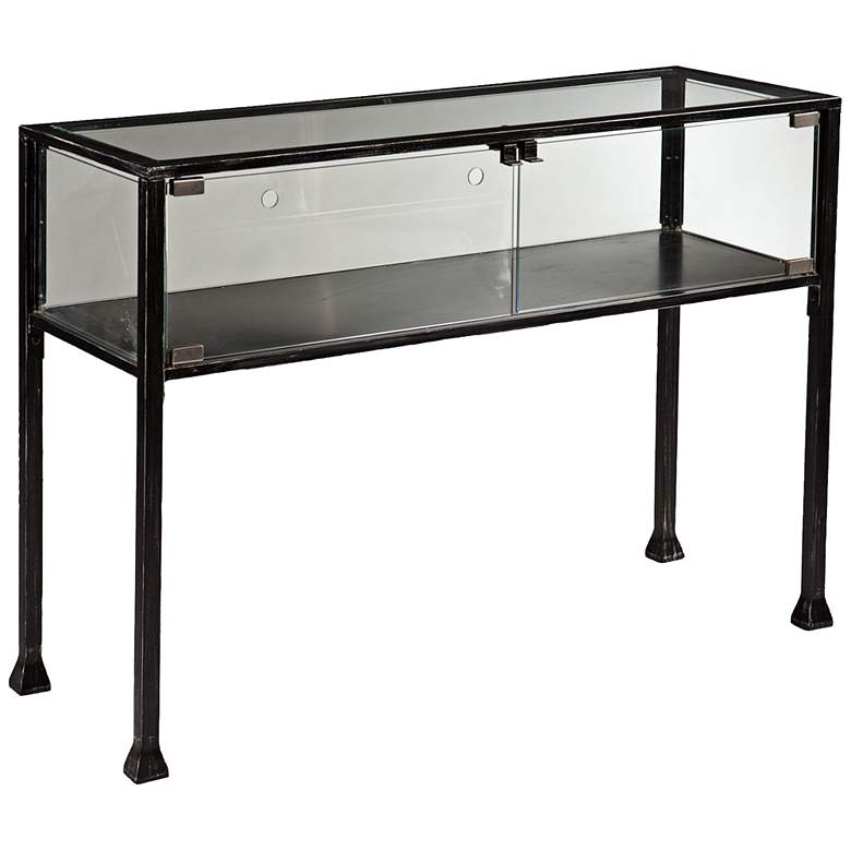 Image 2 Terrance 42 1/2 inch Wide Glass Display Case Console Table