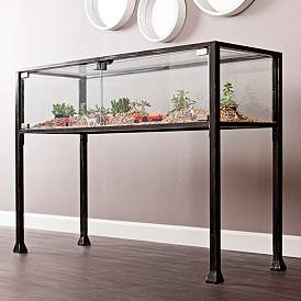 Image1 of Terrance 42 1/2" Wide Glass Display Case Console Table