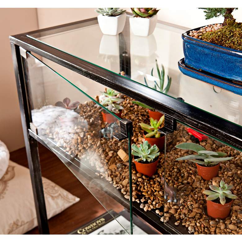 Image 3 Terrance 42 1/2" Wide Glass Display Case Console Table more views