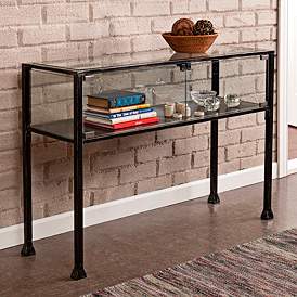 Image4 of Terrance 42 1/2" Wide Glass Display Case Console Table more views