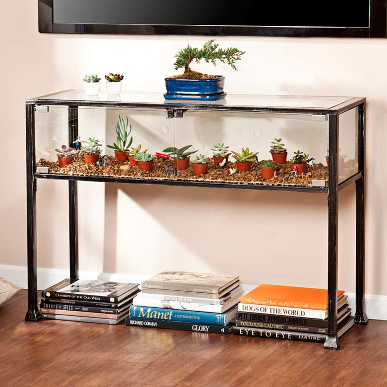 Image 5 Terrance 42 1/2" Wide Glass Display Case Console Table more views