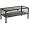 Terrance 42 1/2" Wide Metal and Glass Cocktail Display Table