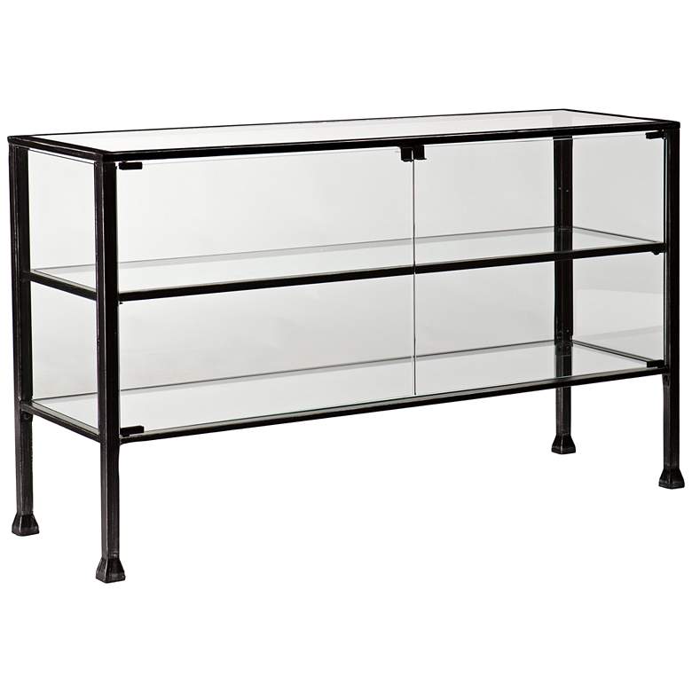Terrance 50 3/4&quot; Wide Glass Display Case Console Table