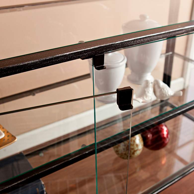 Image 3 Terrance 50 3/4" Wide Glass Display Case Console Table more views