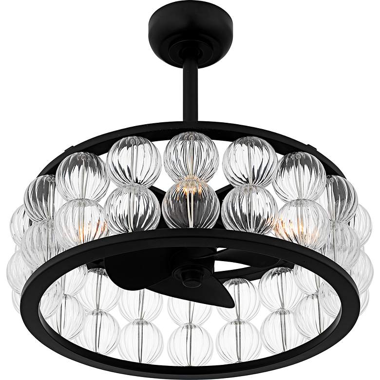 Image 4 Terrarock 4-Light Matte Black Fan Light more views