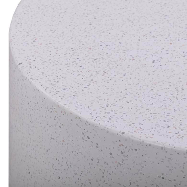 Image 4 Terrazzo 27 1/2"W Light Speckled Concrete Round Coffee Table more views