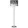 Terrazzo Giclee Brushed Nickel Garth Floor Lamp