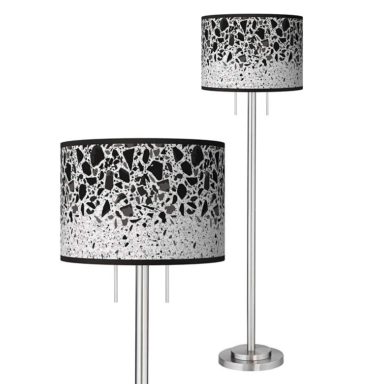 Image 1 Terrazzo Giclee Brushed Nickel Garth Floor Lamp