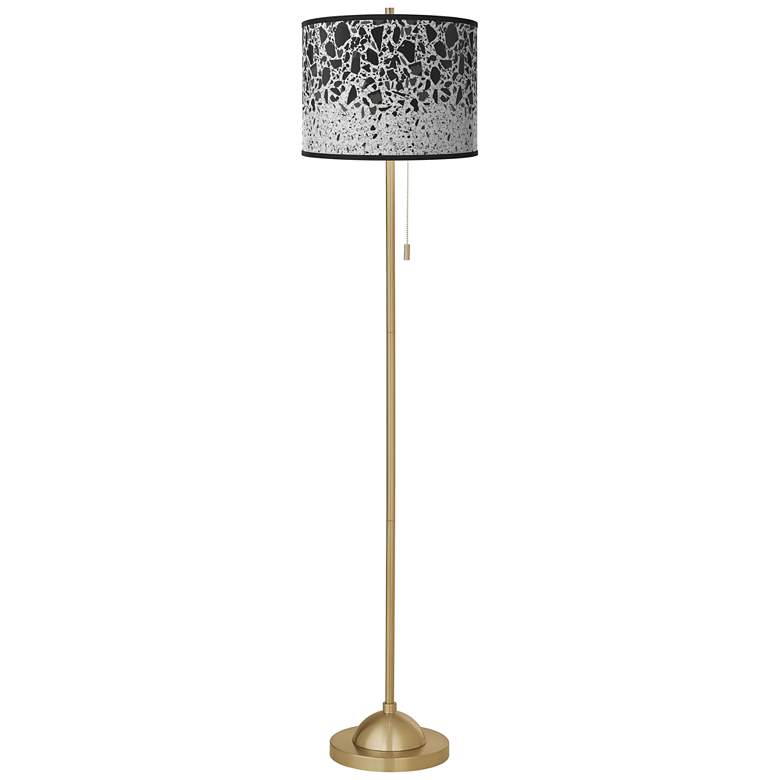 Image 2 Terrazzo Giclee Warm Gold Stick Floor Lamp