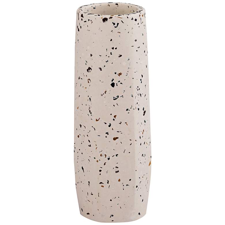 Image 1 Terrazzo White 6 3/4 inch High Concrete Decorative Vase