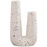 Terrazzo White 7 3/4"H Novelty Tube Concrete Decorative Vase