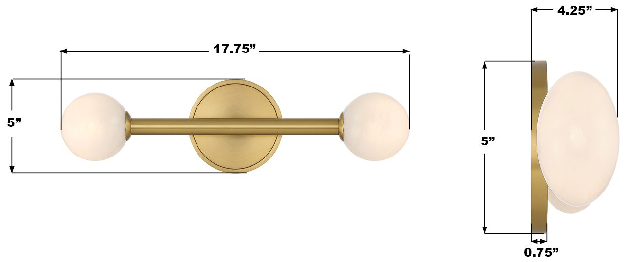 Image 7 Terrell 17.75'' LED Luxe Gold Bathroom Vanity more views