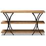 Terrell 59 3/4"W Brown Wood and Black Metal Console Table