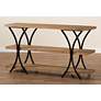 Terrell 59 3/4"W Brown Wood and Black Metal Console Table