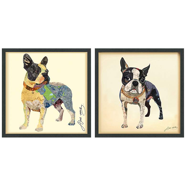 Image 2 Terriers 25" High 2-Piece Dimensional Collage Wall Art Set